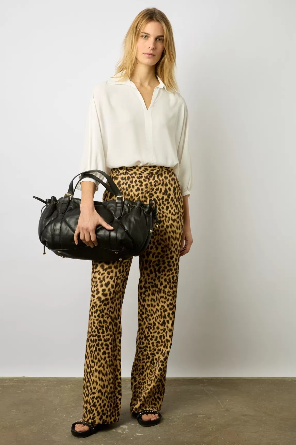 Gerard Darel Blouse Ample A Col Ecru - Amalya Best