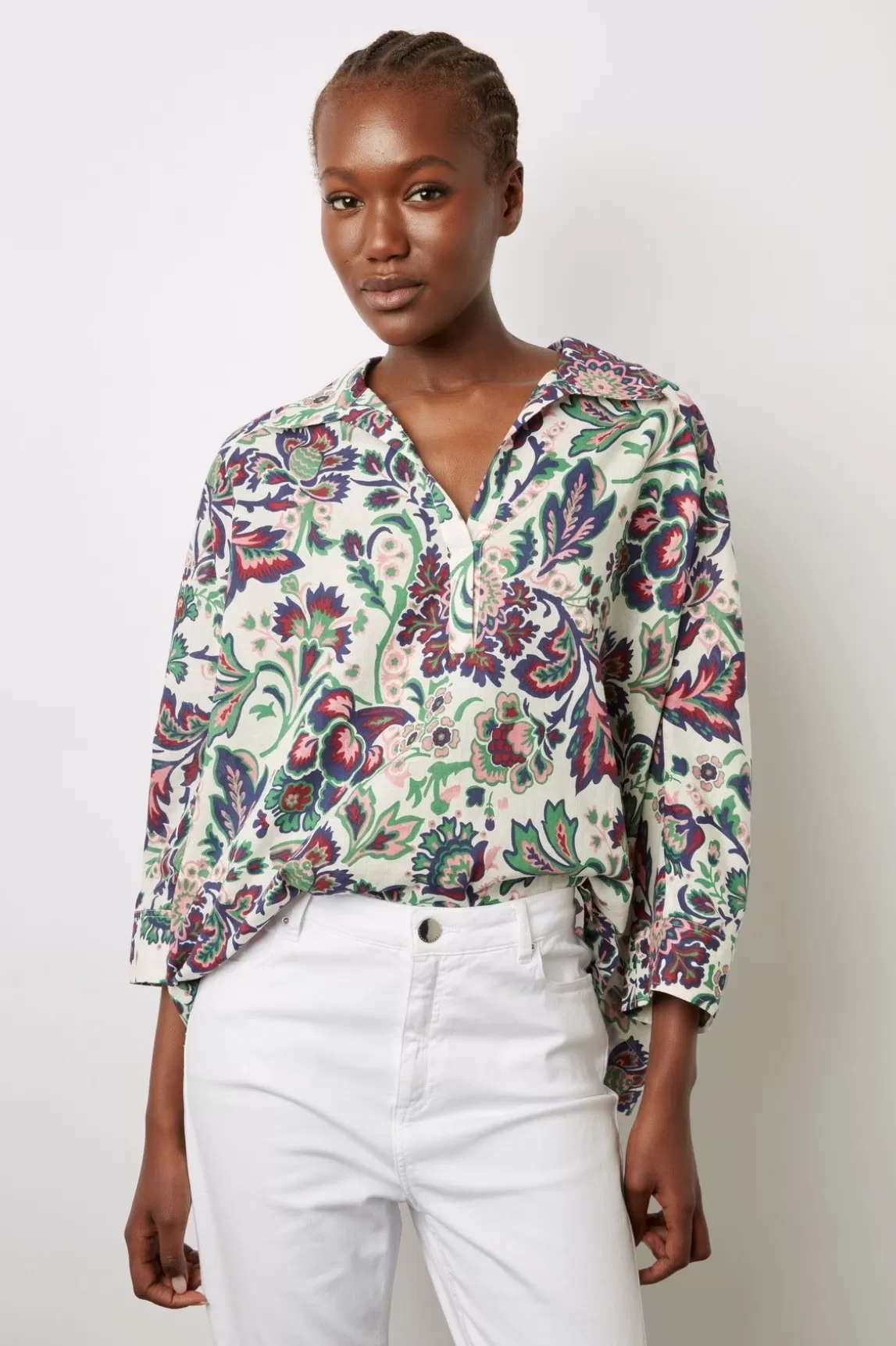 Gerard Darel Blouse En Voile De Coton Ecru - Ameniss Shop