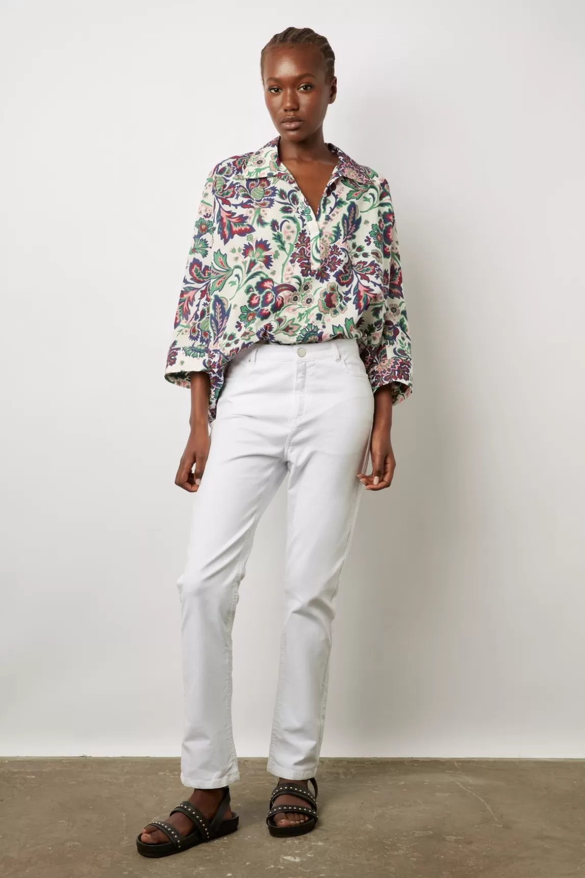 Gerard Darel Blouse En Voile De Coton Ecru - Ameniss Shop