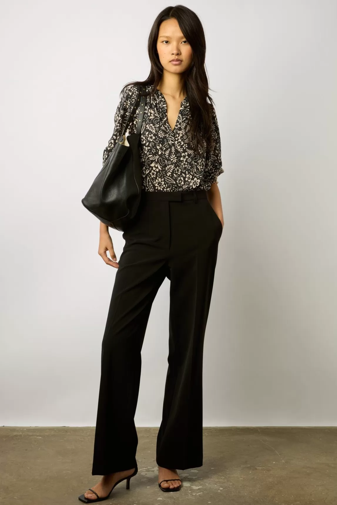 Gerard Darel Blouse Imprime Floral Noir - Allyn Best Sale
