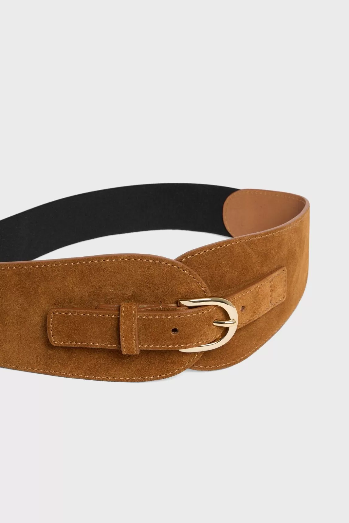 Gerard Darel Ceinture Corset Cuir Velours Tabac - Olympe Best Sale