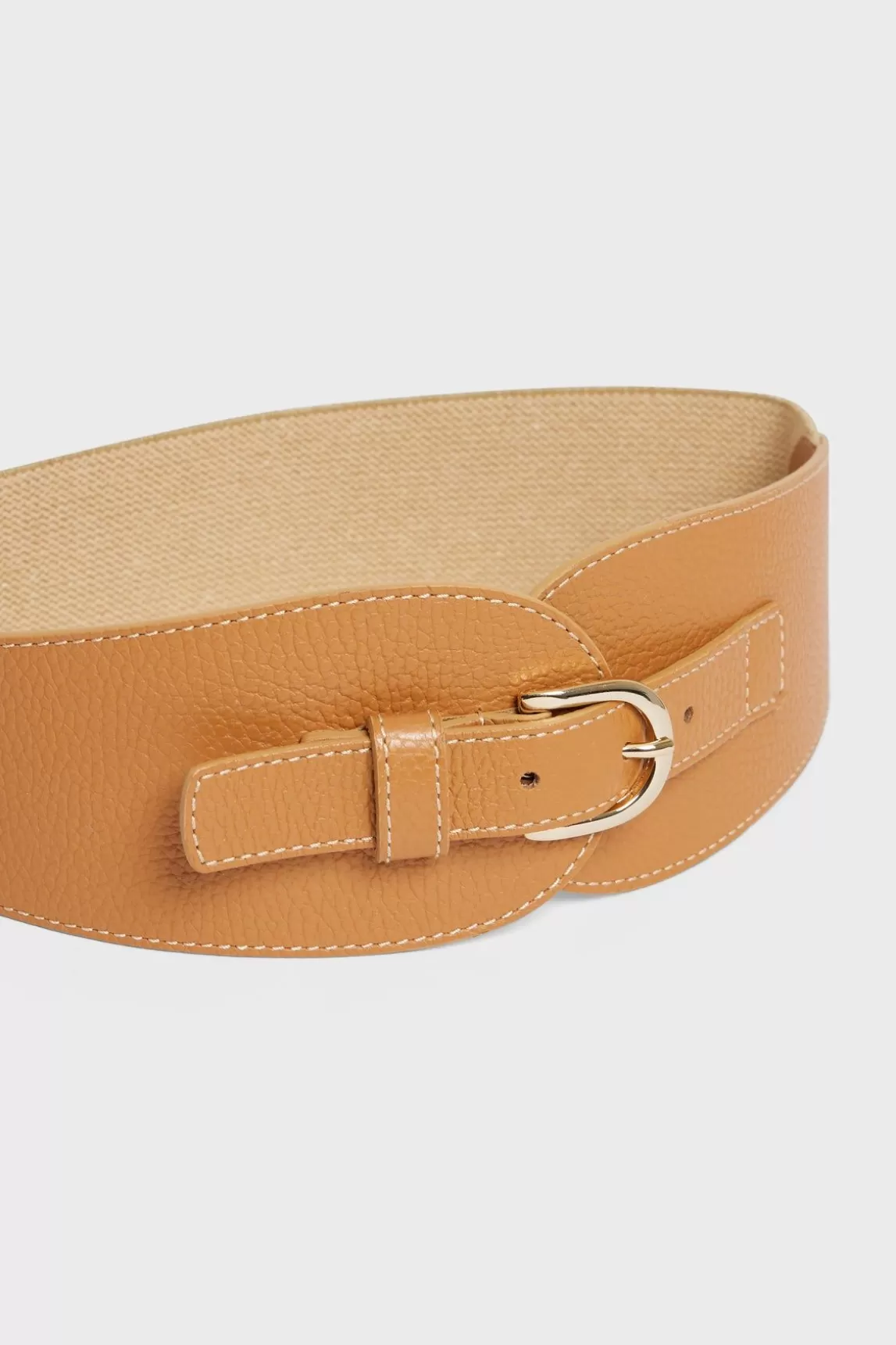Gerard Darel Ceinture Corset En Cuir Femme Camel Olympe Discount