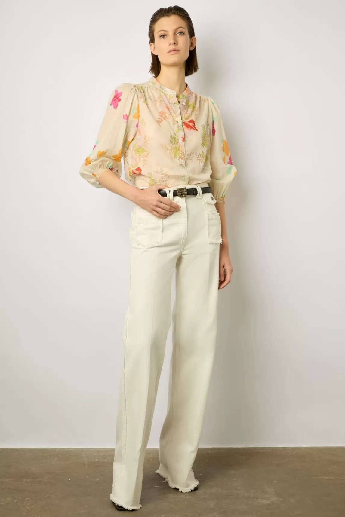 Gerard Darel Chemise Voile De Coton Multicolore - Narin Hot