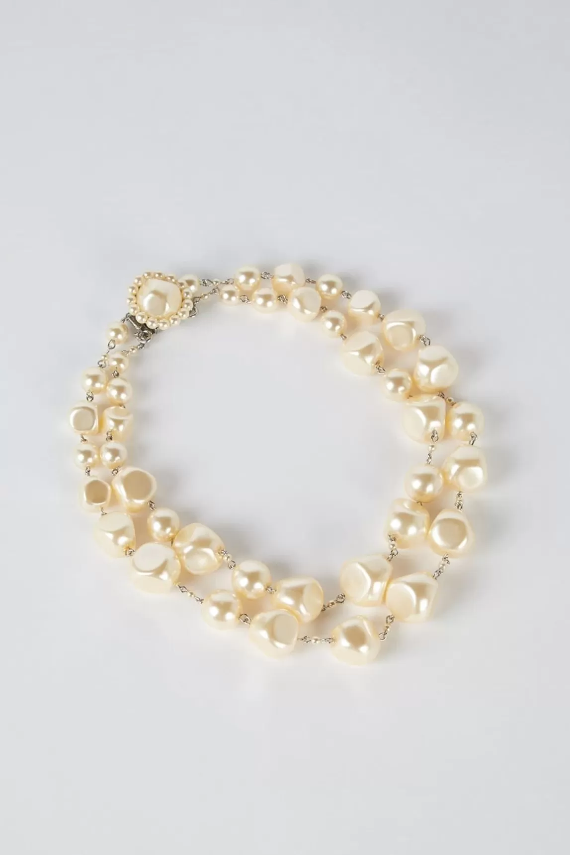 Gerard Darel Collier En Perles De Verre Blanc - Jackie Hot