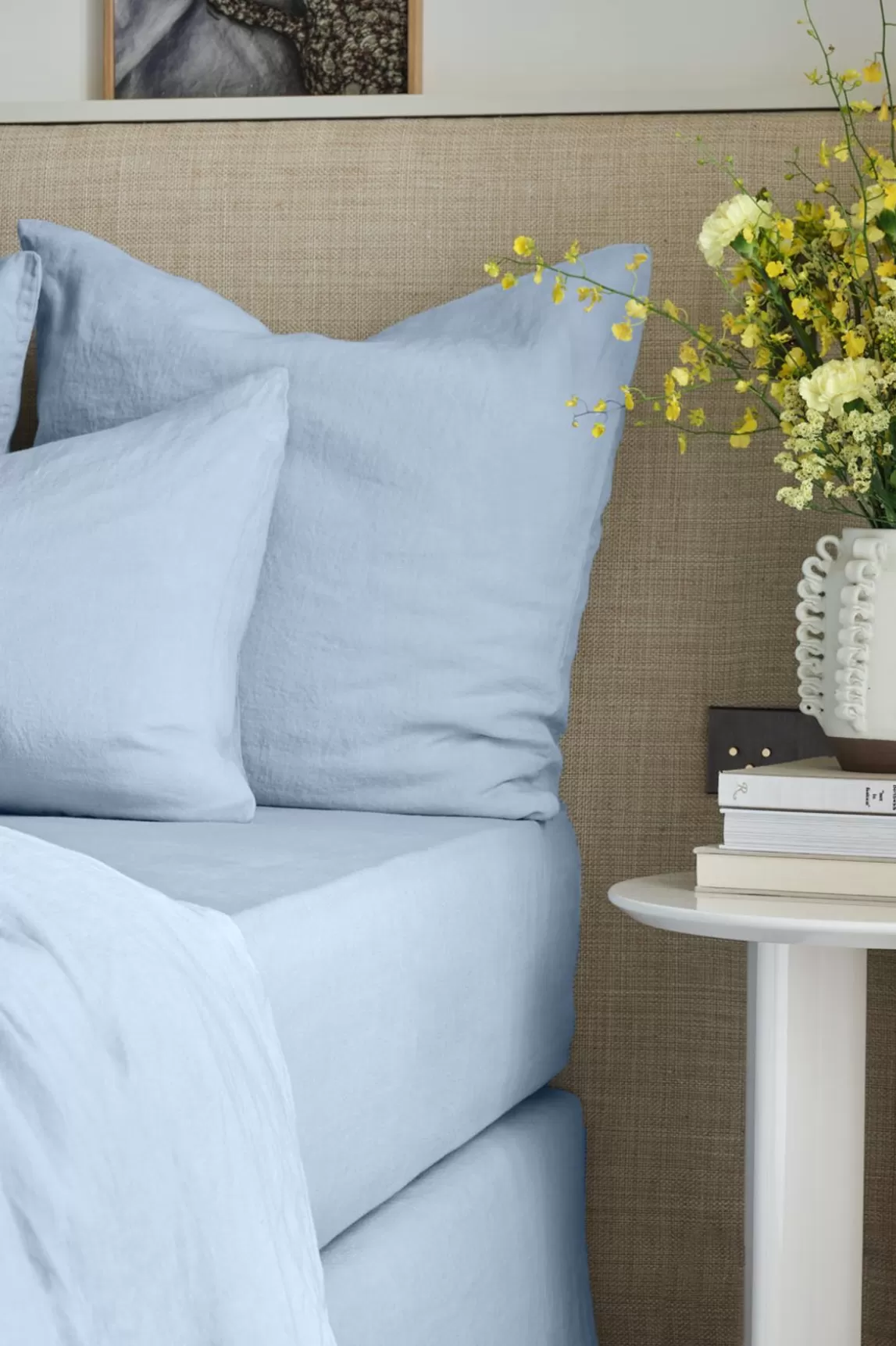 Gerard Darel Drap Housse En Lin Lave - Bleu Du Ciel Cheap