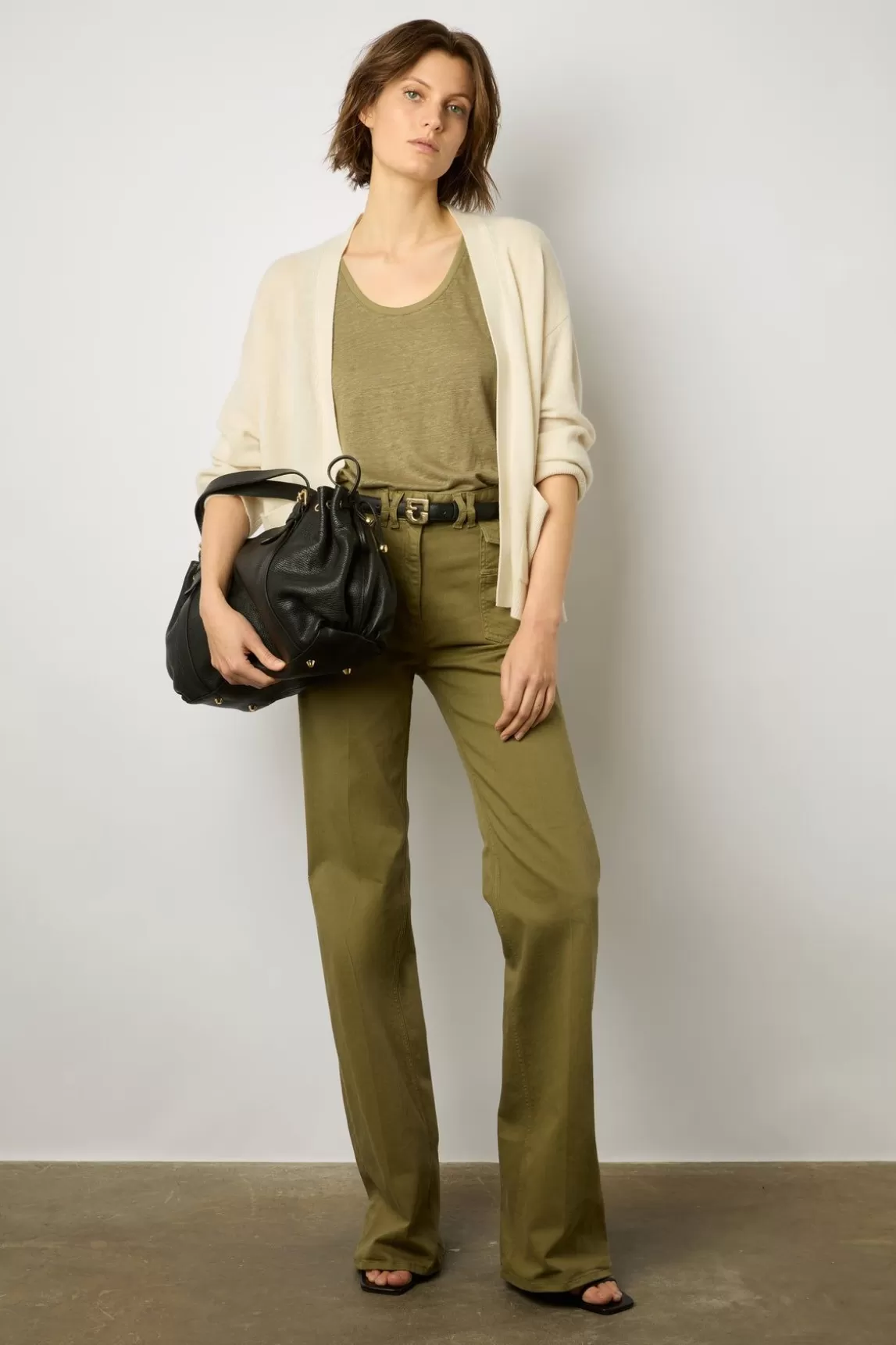 Gerard Darel Gilet En Cachemire Uni Ecru - Lois Discount