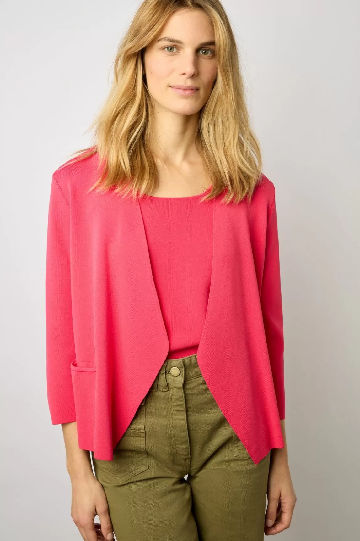 Gerard Darel Gilet En Microfibre Rose Vif - Laurana Sale