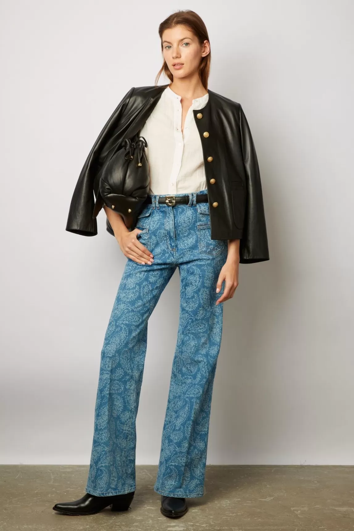 Gerard Darel Jean Flare A Motif Cachemire - Anna Sale