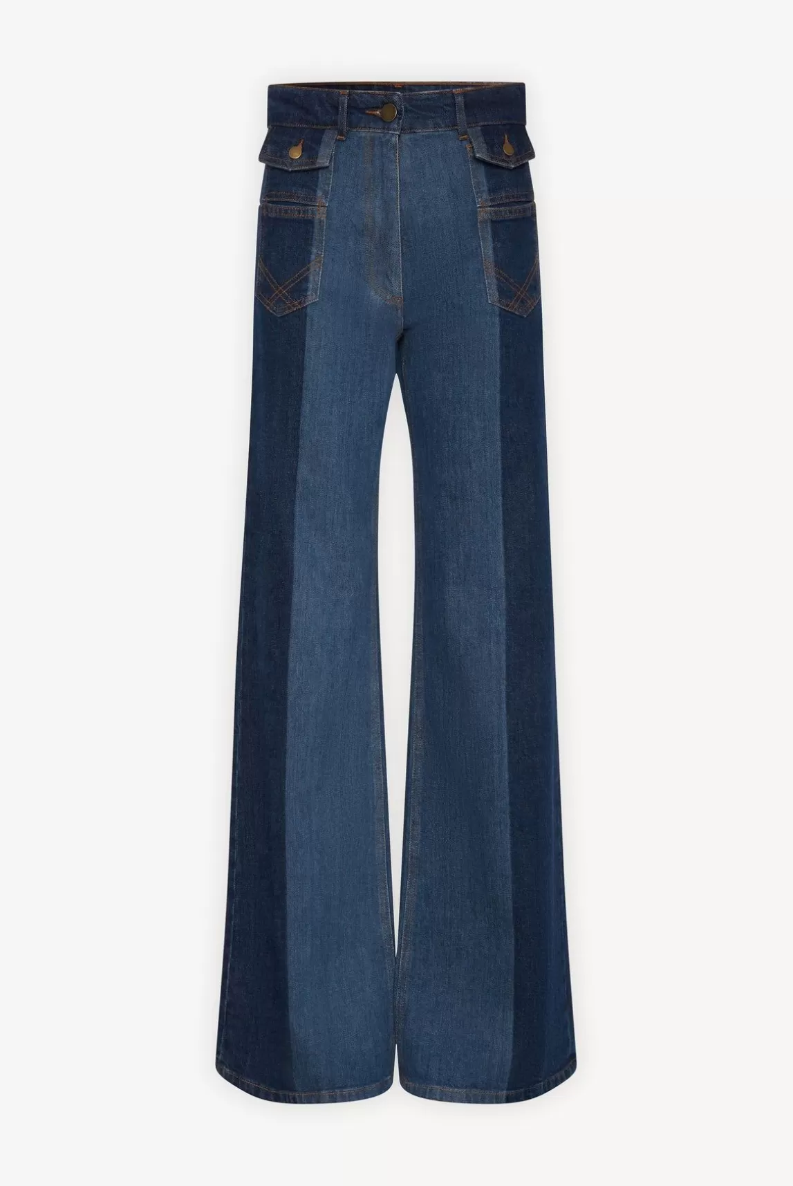 Gerard Darel Jean Flare Bicolore Bleu - Anna Sale