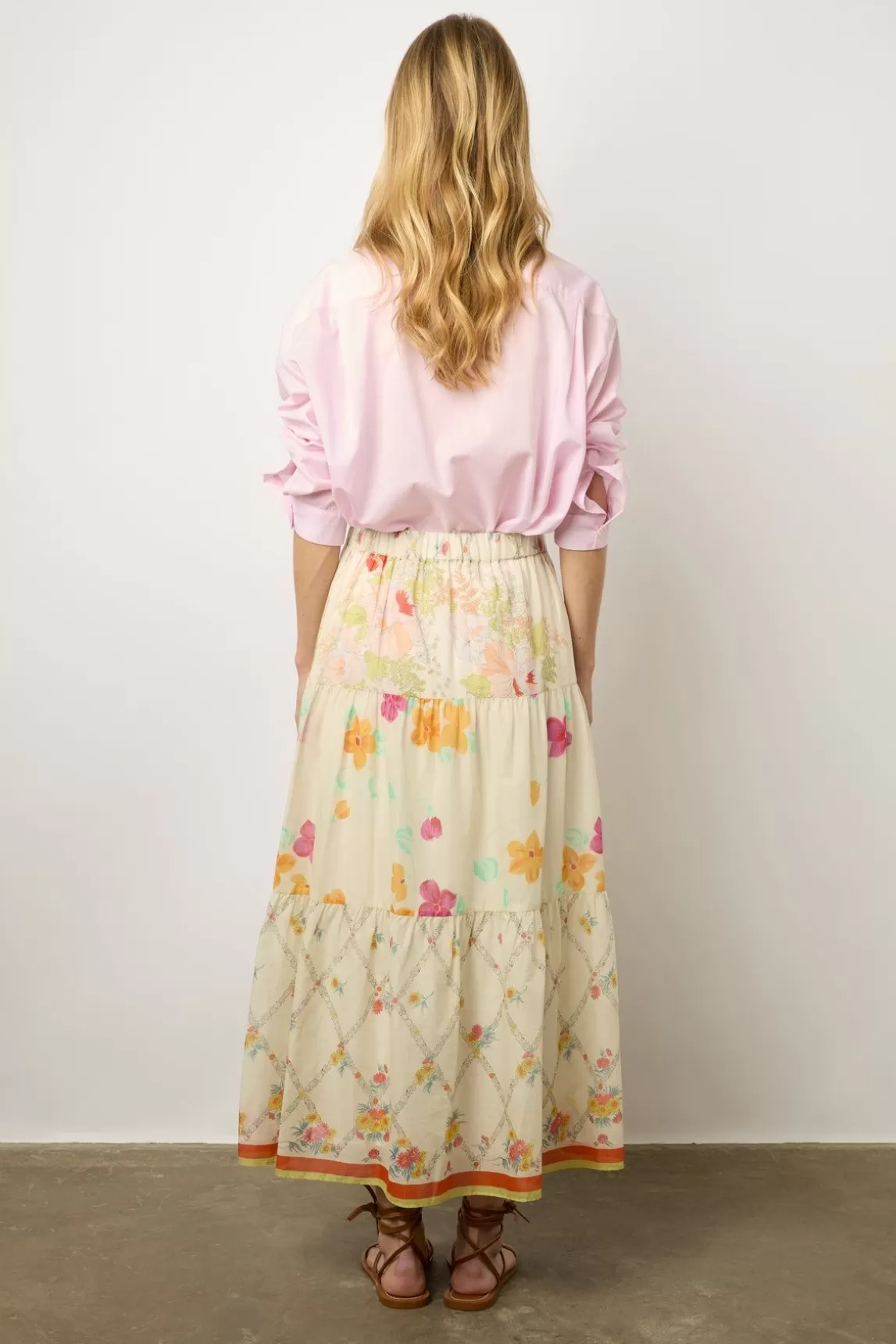 Gerard Darel Jupe Longue A Fleurs Multicolore - Brooke Fashion