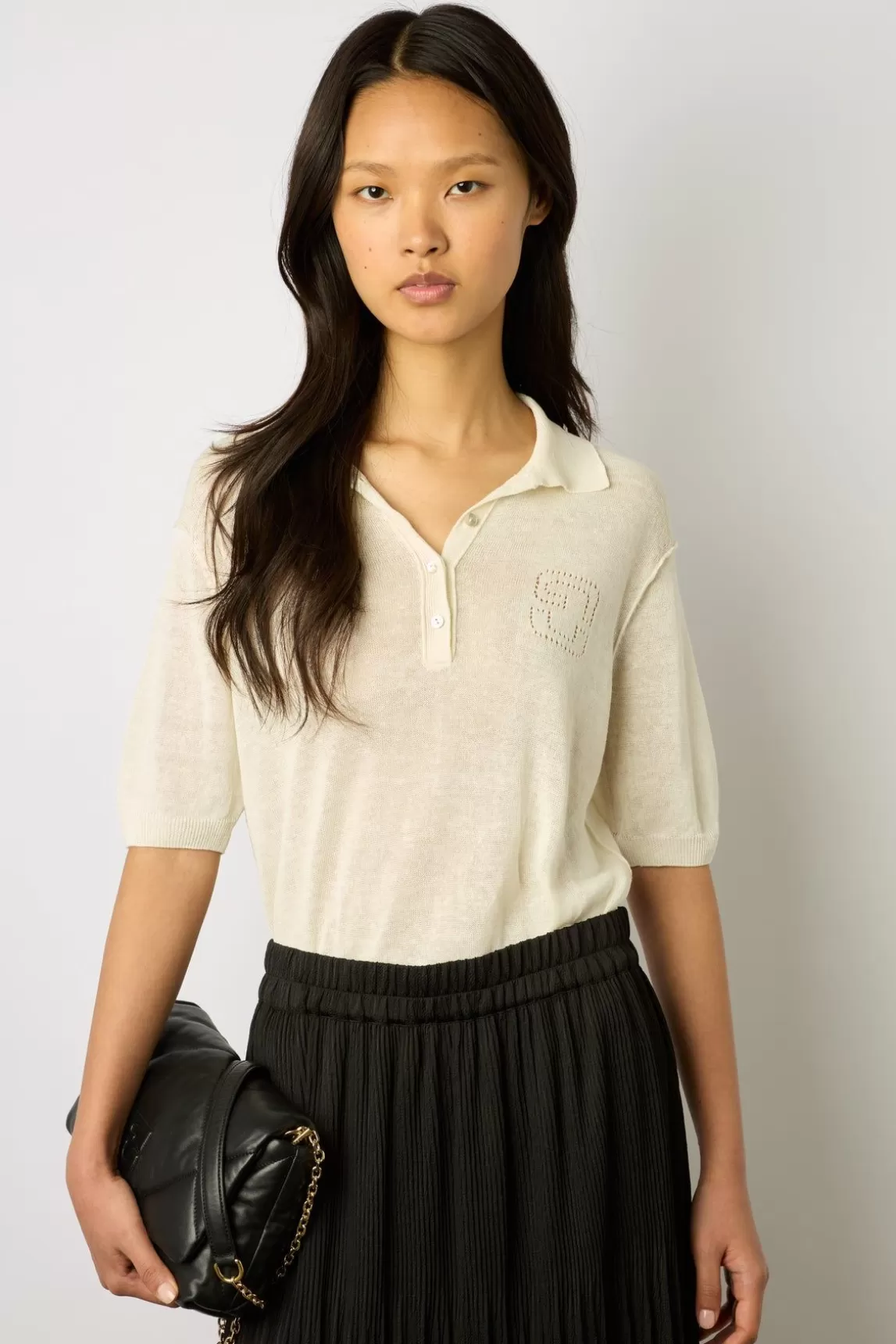 Gerard Darel Jupe Midi En Satin Ondule Noir - Delhia Hot