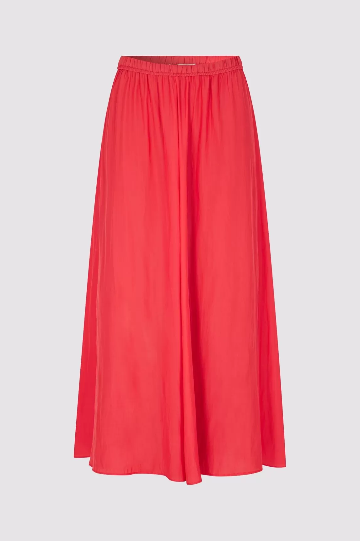 Gerard Darel Jupe Midi En Satin Plisse Corail - Denisa New
