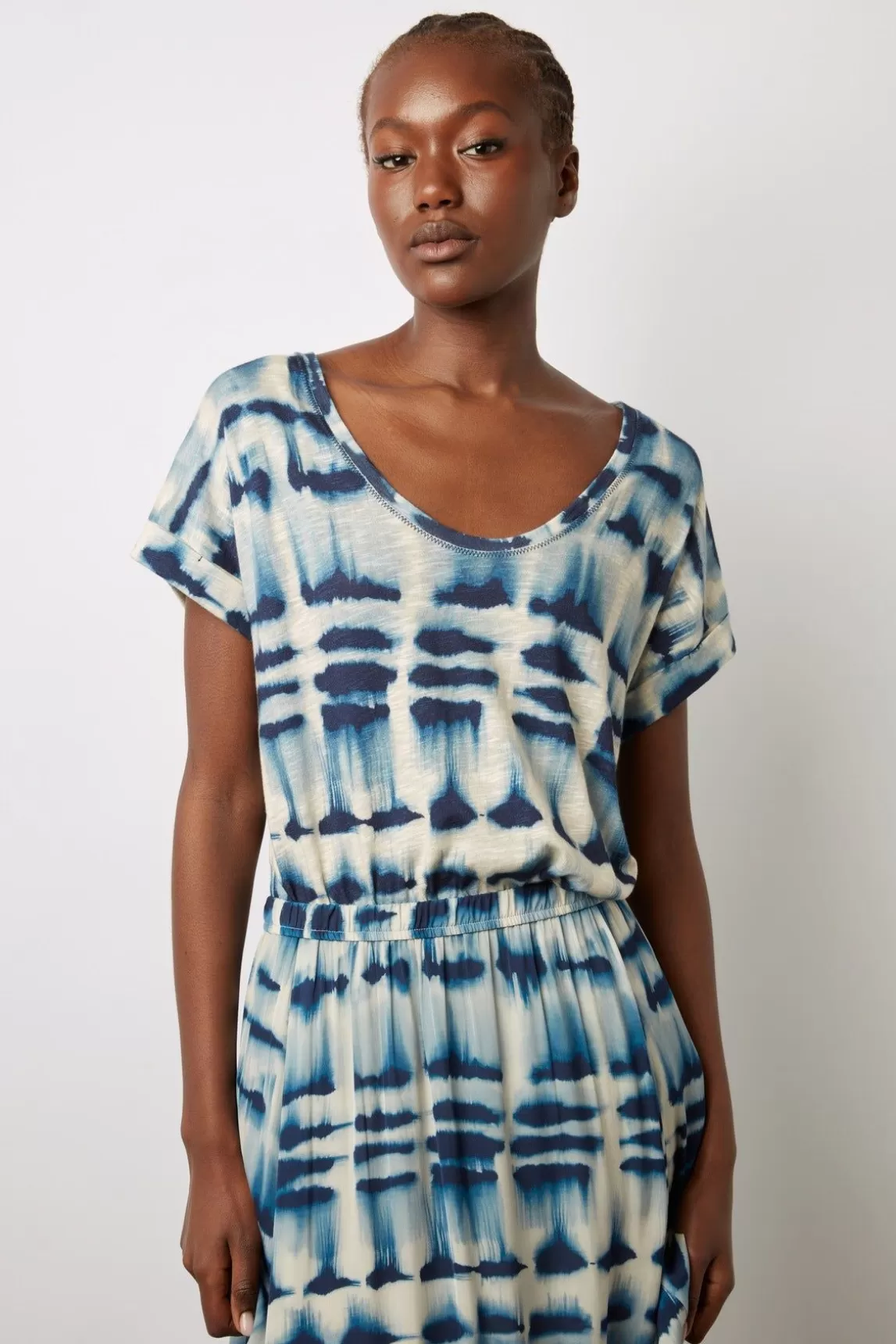 Gerard Darel Jupe Midi Tie And Dye Encre - Danica Sale