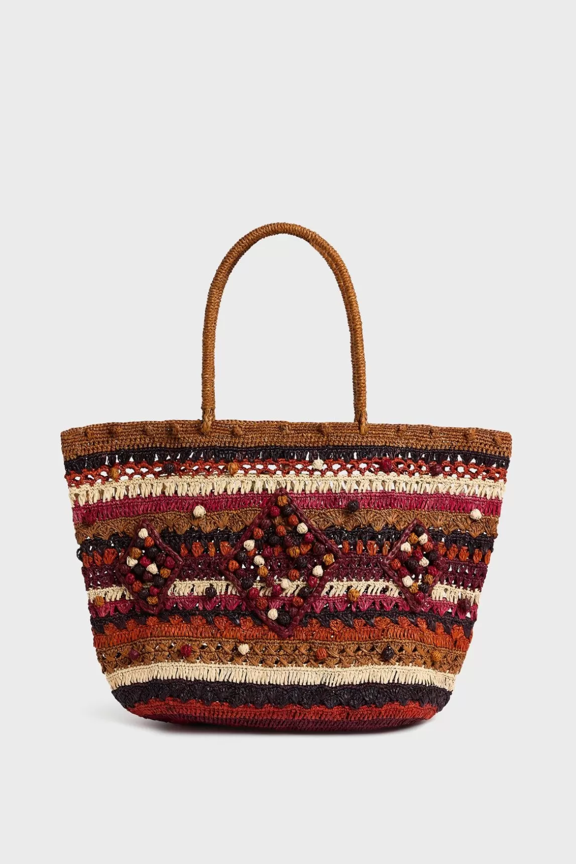 Gerard Darel Panier En Raphia Bordeaux - Anouk Discount