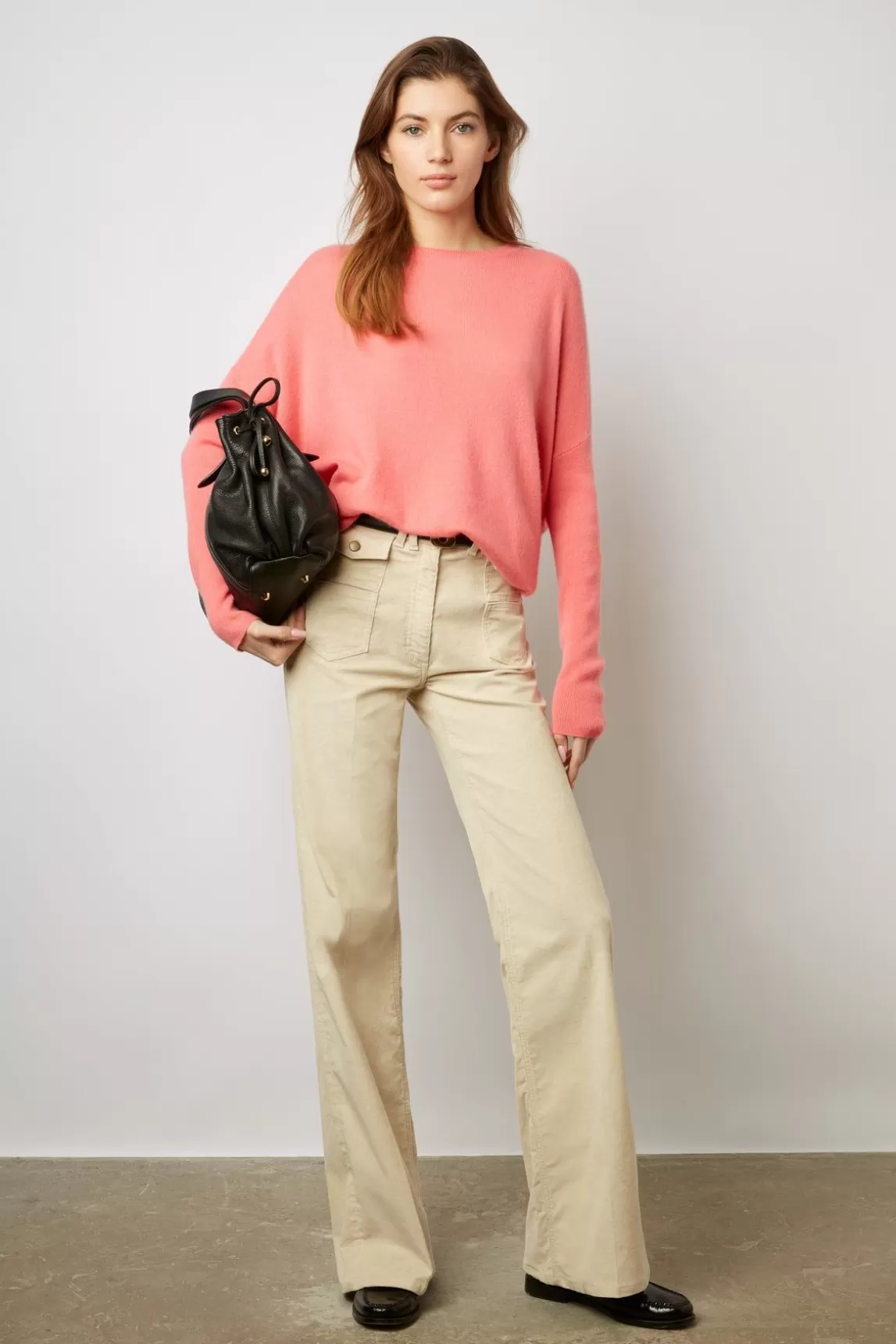 Gerard Darel Pantalon Flare Naturel En Velours - Anna Hot