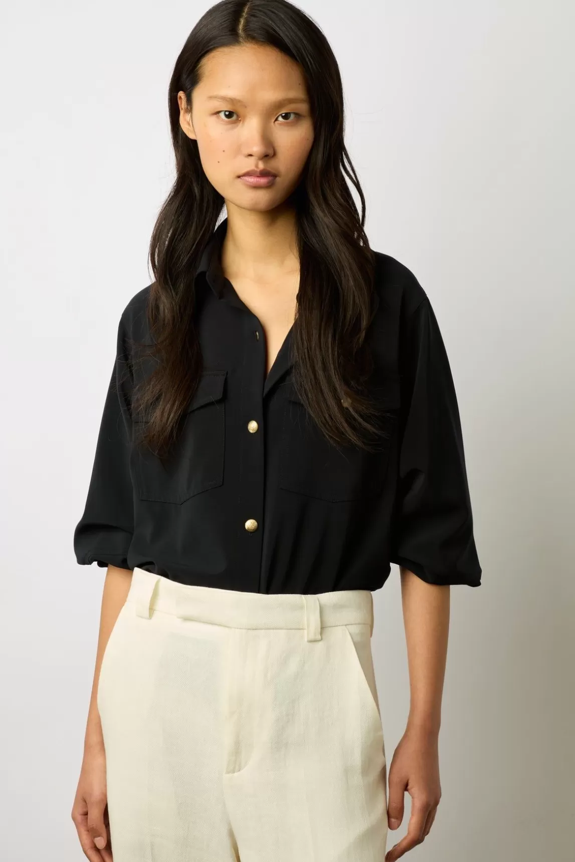 Gerard Darel Pantalon Large En Lin Ecru - Cyndelle Cheap