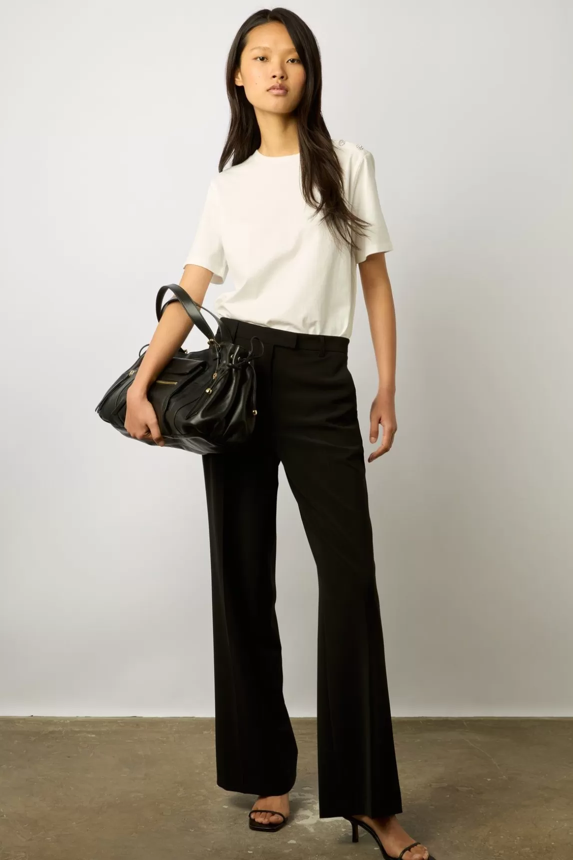 Gerard Darel Pantalon Noir Fluide Noir - Cassiopee Best