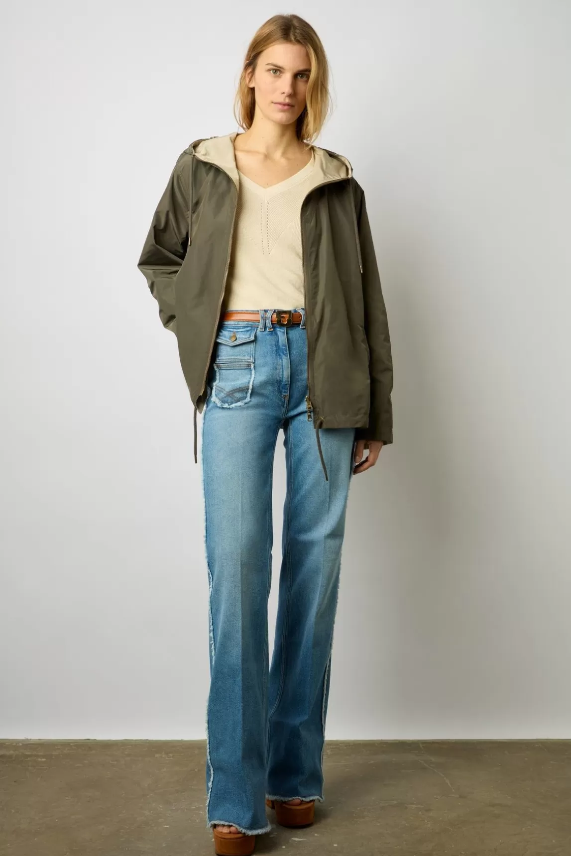 Gerard Darel Parka Courte Et Reversible Kaki - Sarra Best Sale