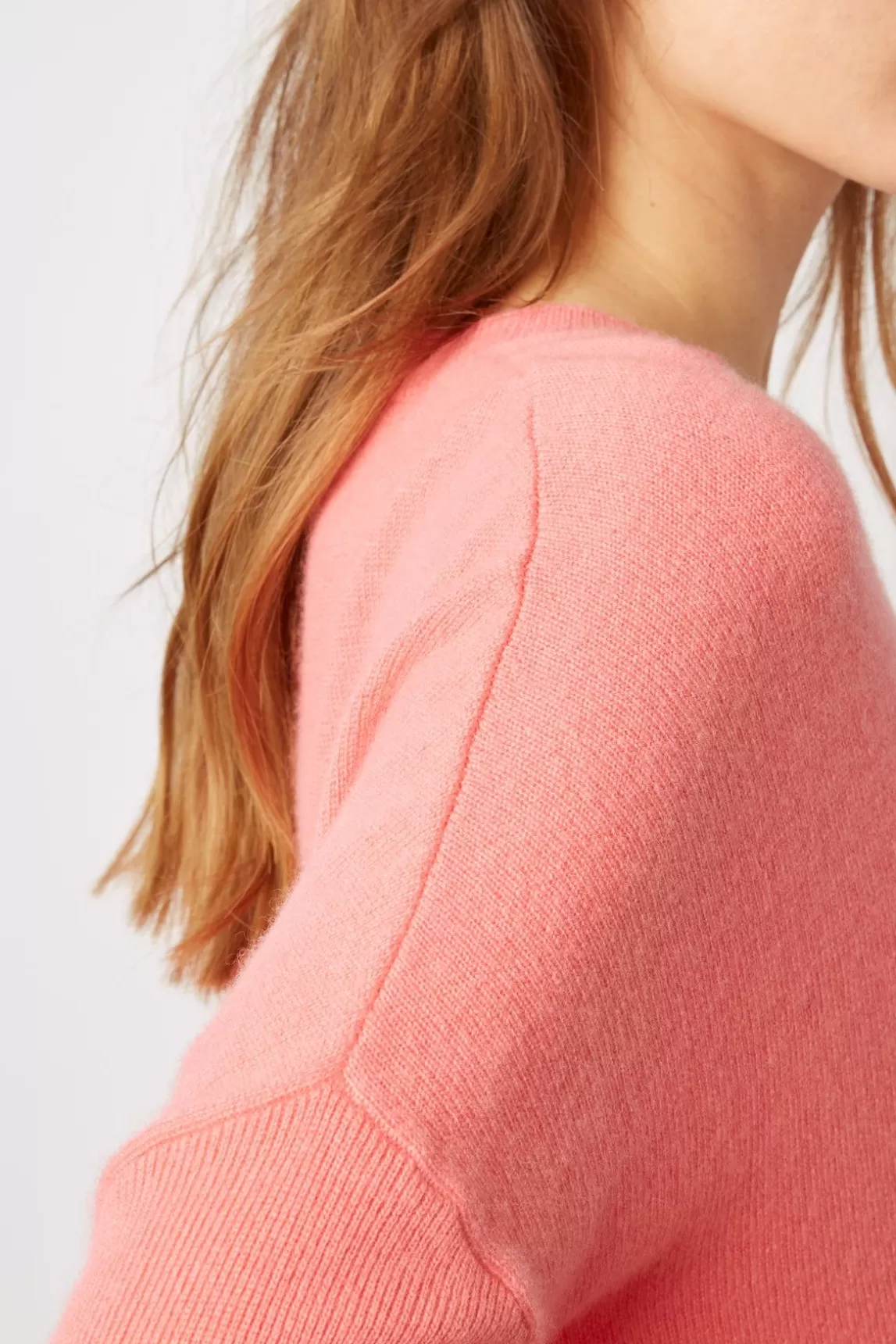 Gerard Darel Pull Cachemire A Col Rond Corail - Laurrea Best