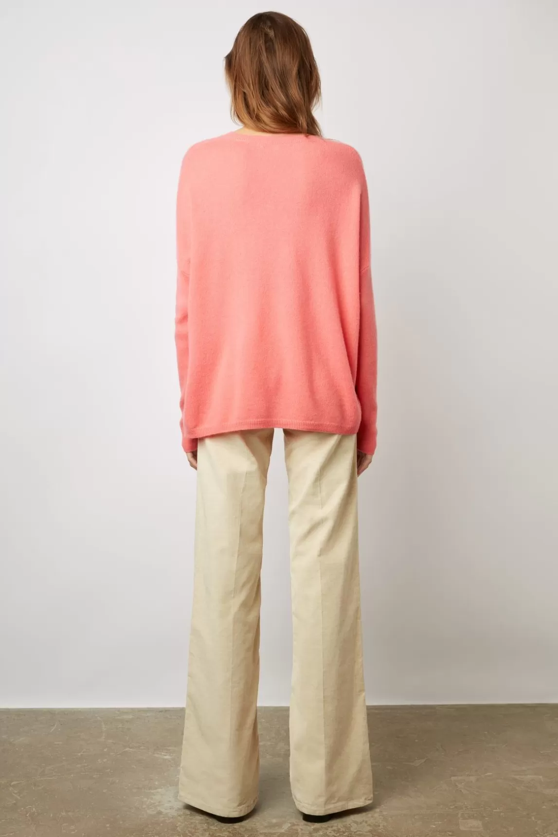 Gerard Darel Pull Cachemire A Col Rond Corail - Laurrea Best