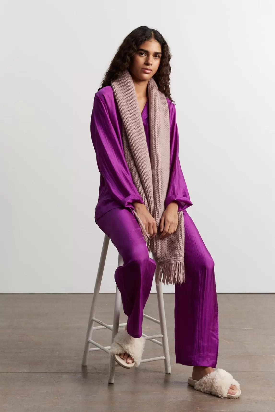 Gerard Darel Pyjama En Soie - Violet New