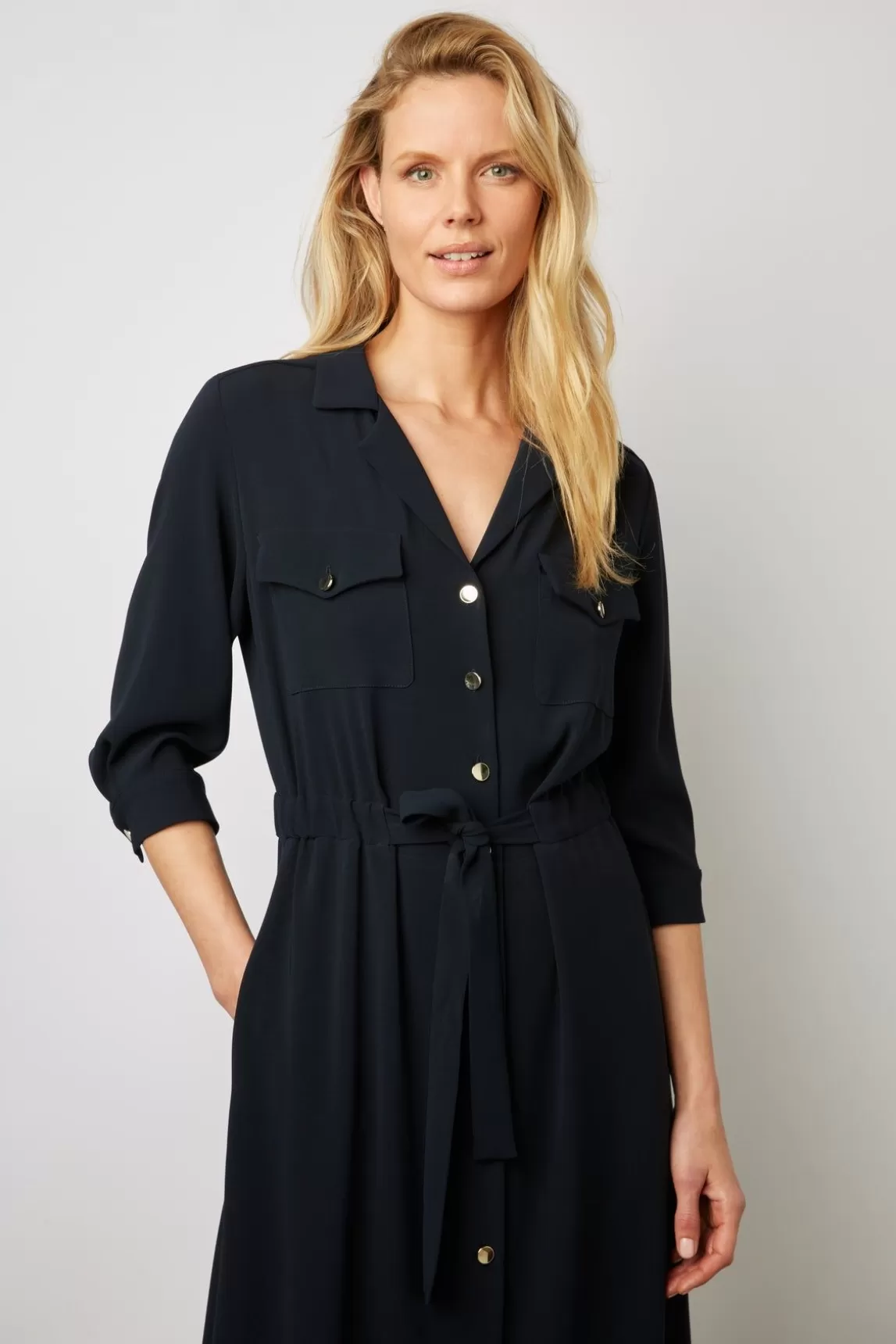 Gerard Darel Robe Chemise Fluide Marine - Ezra Hot