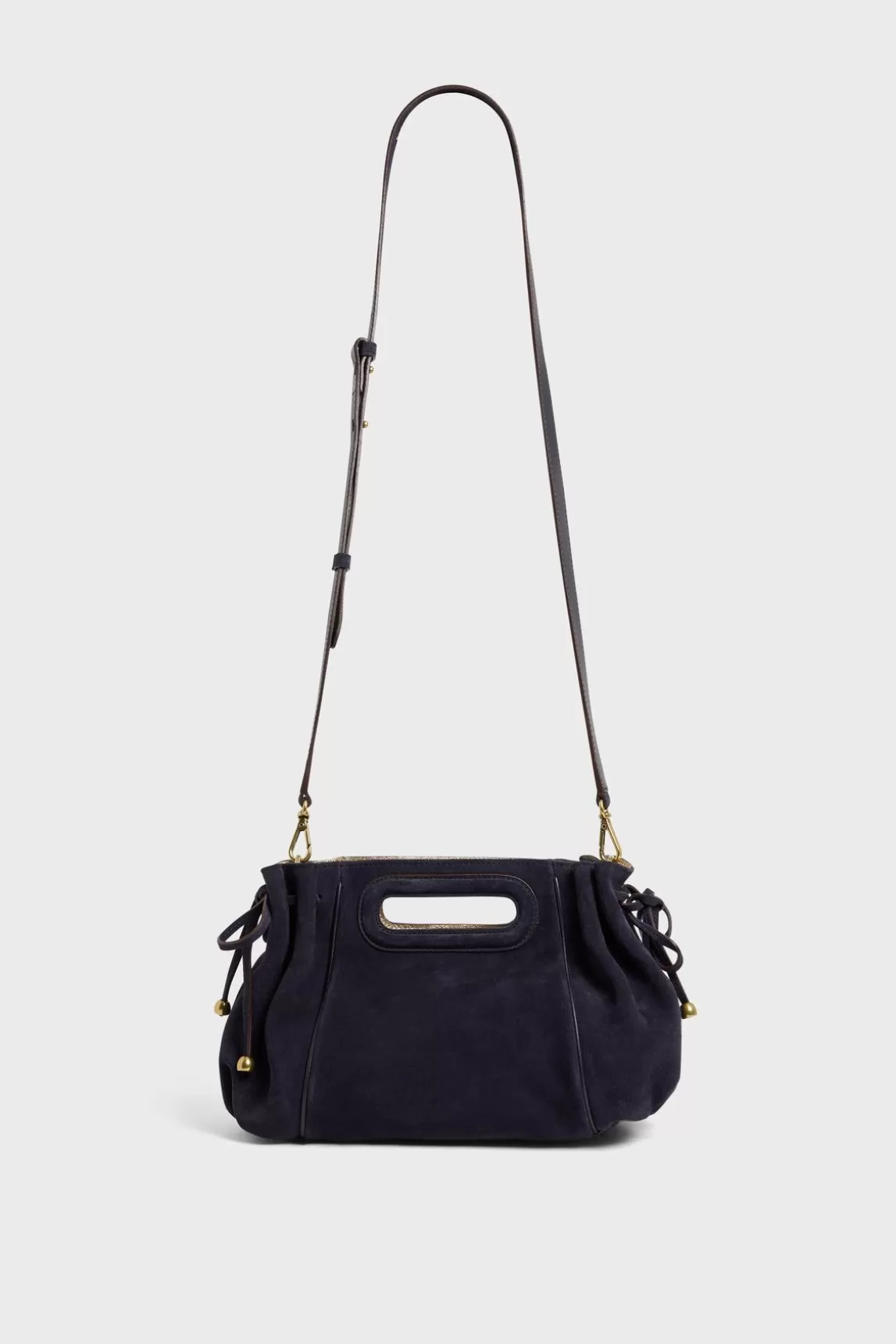 Gerard Darel Sac A Main Cuir Velours Bleu - Mini Dany Clearance