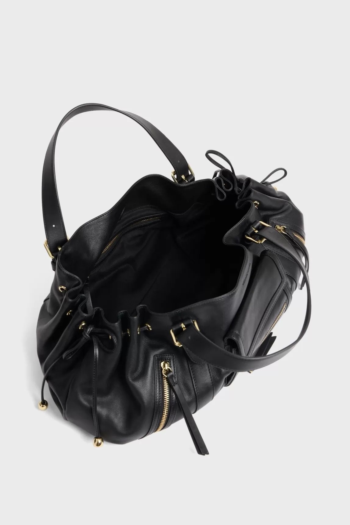 Gerard Darel Sac A Main En Cuir Avec Poches Zippees - St Germain Online