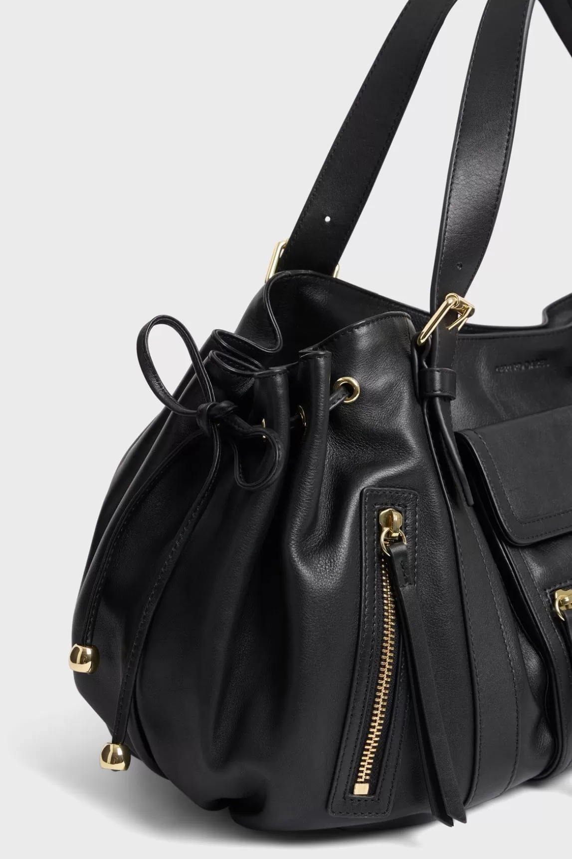 Gerard Darel Sac A Main En Cuir Avec Poches Zippees - St Germain Online