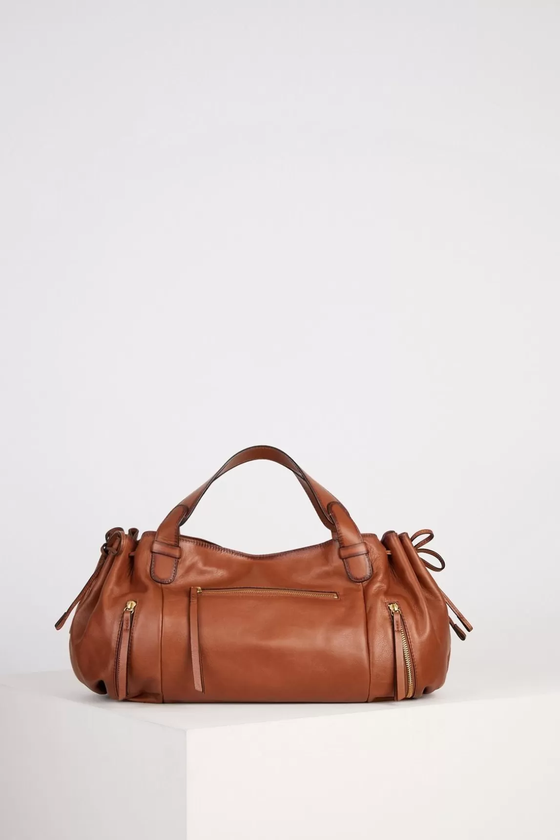 Gerard Darel Sac A Main En Cuir De Veau Camel - Rebelle Gd Best