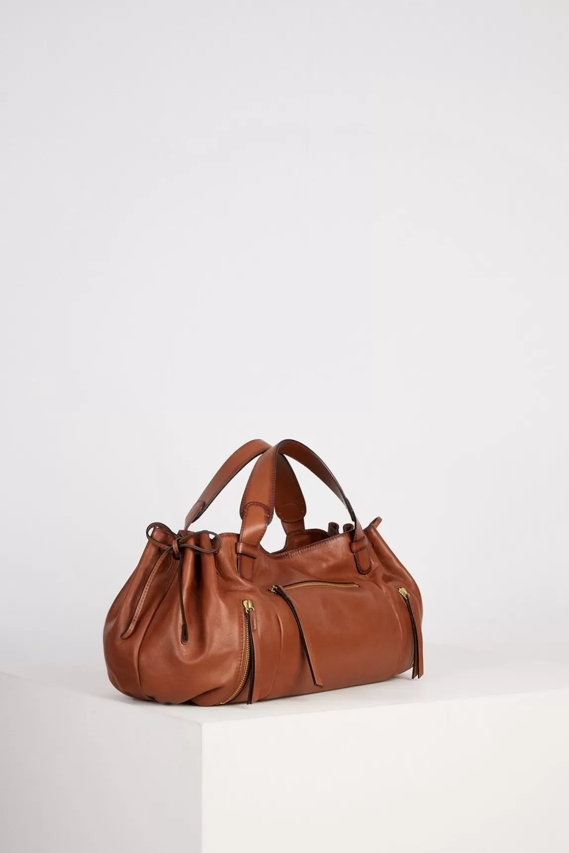 Gerard Darel Sac A Main En Cuir De Veau Camel - Rebelle Gd Best