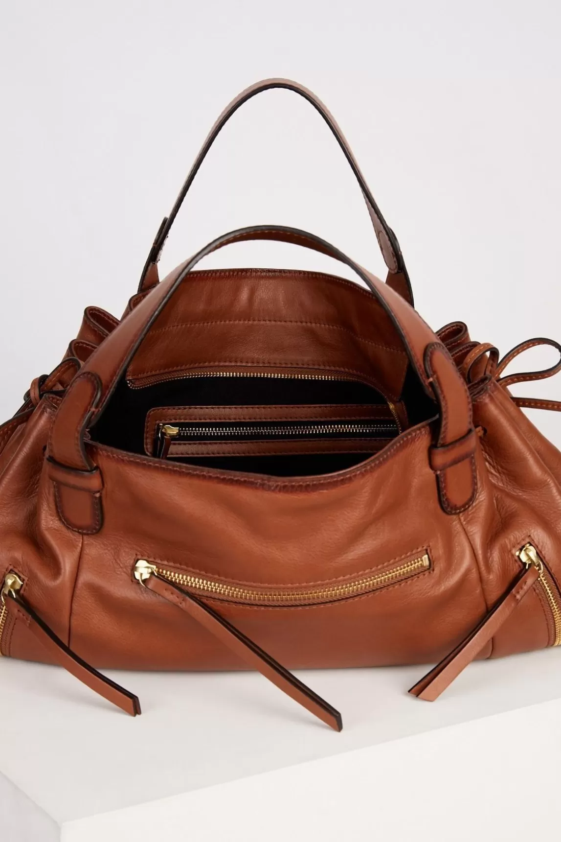 Gerard Darel Sac A Main En Cuir De Veau Camel - Rebelle Gd Best