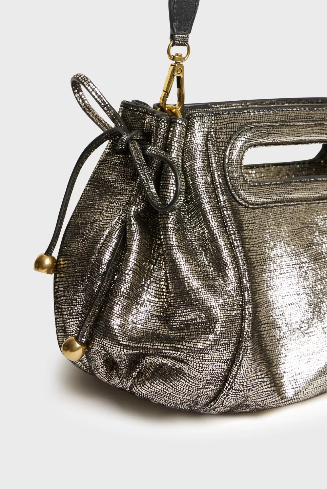 Gerard Darel Sac A Main En Cuir Lamine Effet Glitter - Mini Dany Clearance