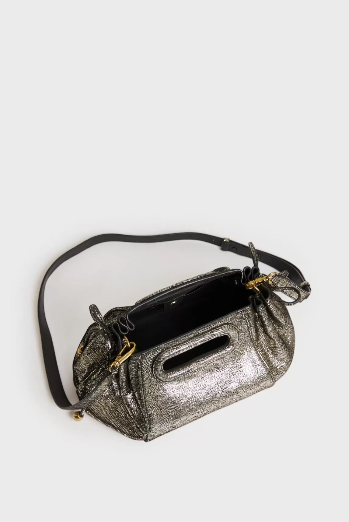 Gerard Darel Sac A Main En Cuir Lamine Effet Glitter - Mini Dany Clearance