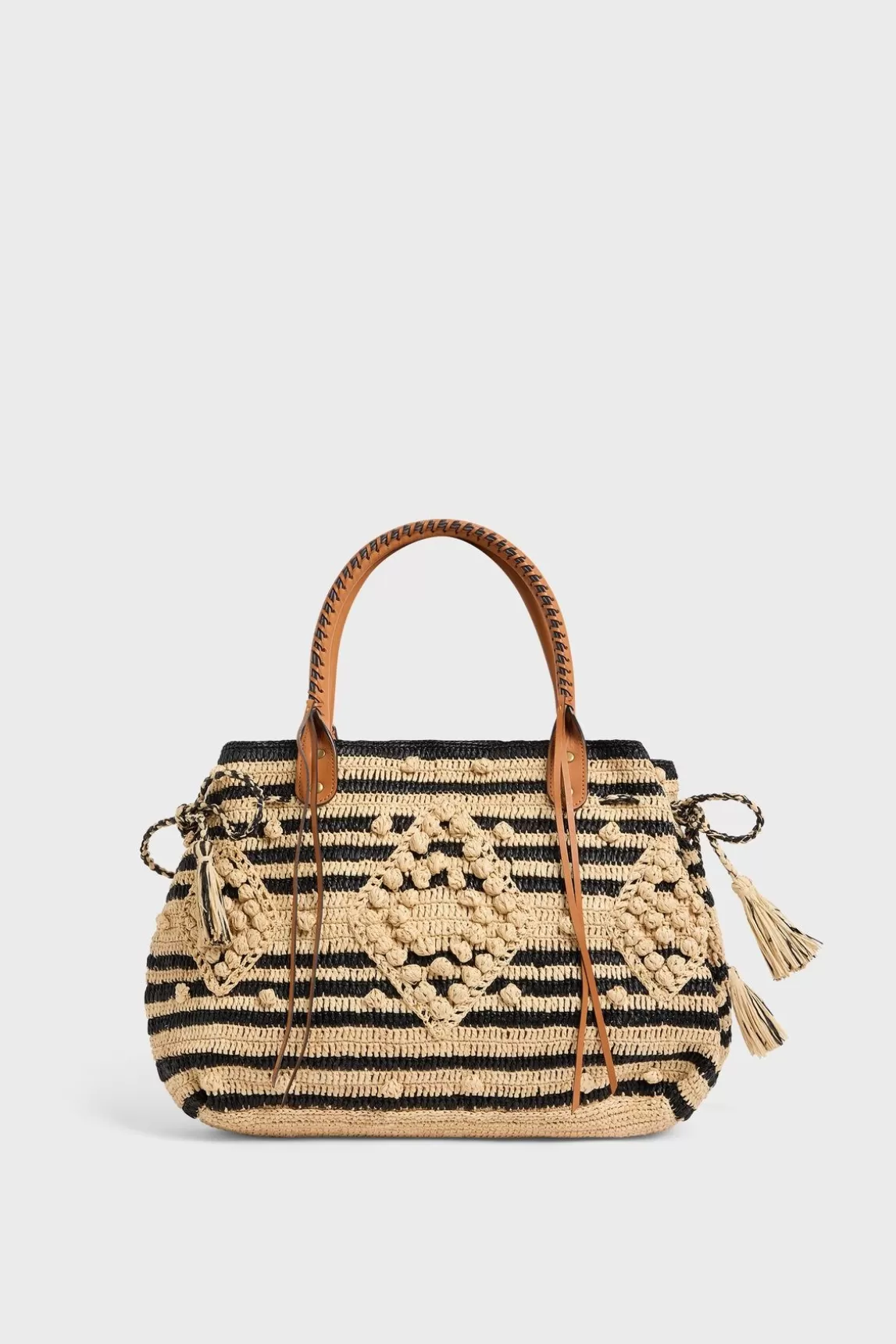 Gerard Darel Sac A Main En Raphia Raye- 24Gd Raphia Hot