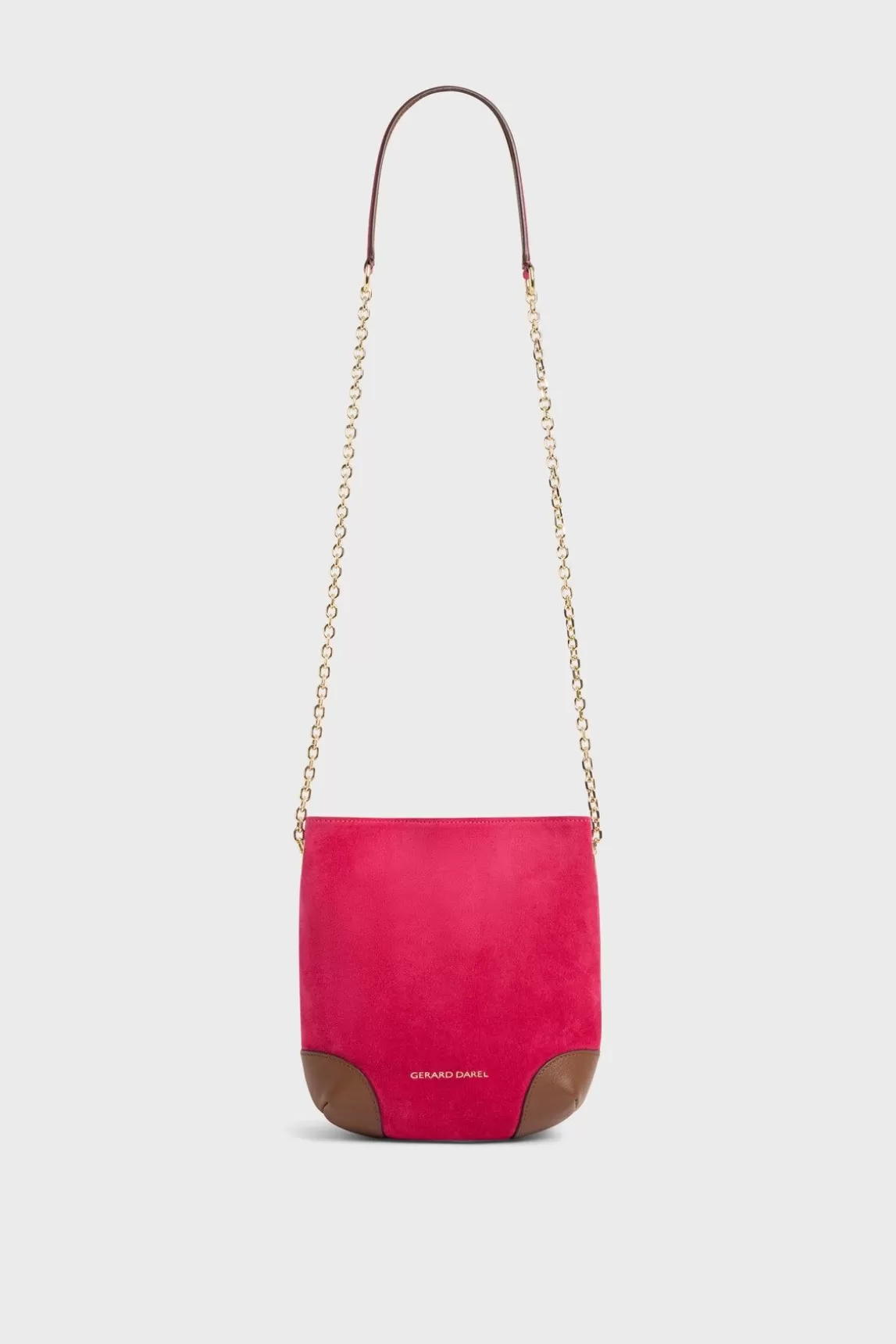 Gerard Darel Sac Bandouliere En Cuir Rose - Mini Charlotte Best
