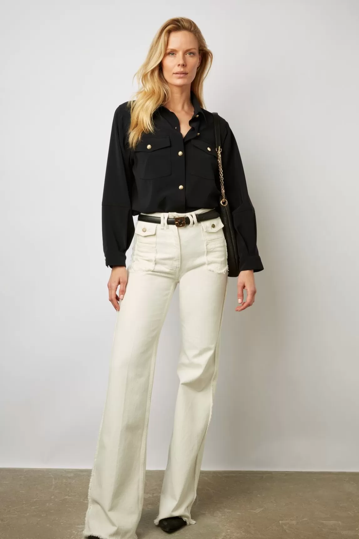 Gerard Darel Surchemise En Microfibre Marine - Belita Store