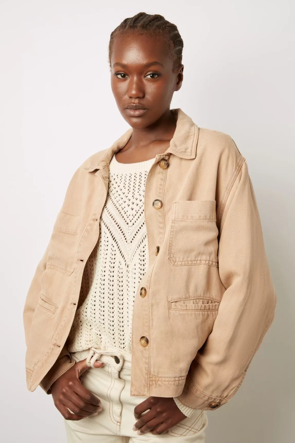 Gerard Darel Surchemise Esprit Denim Sable - Brianna Cheap