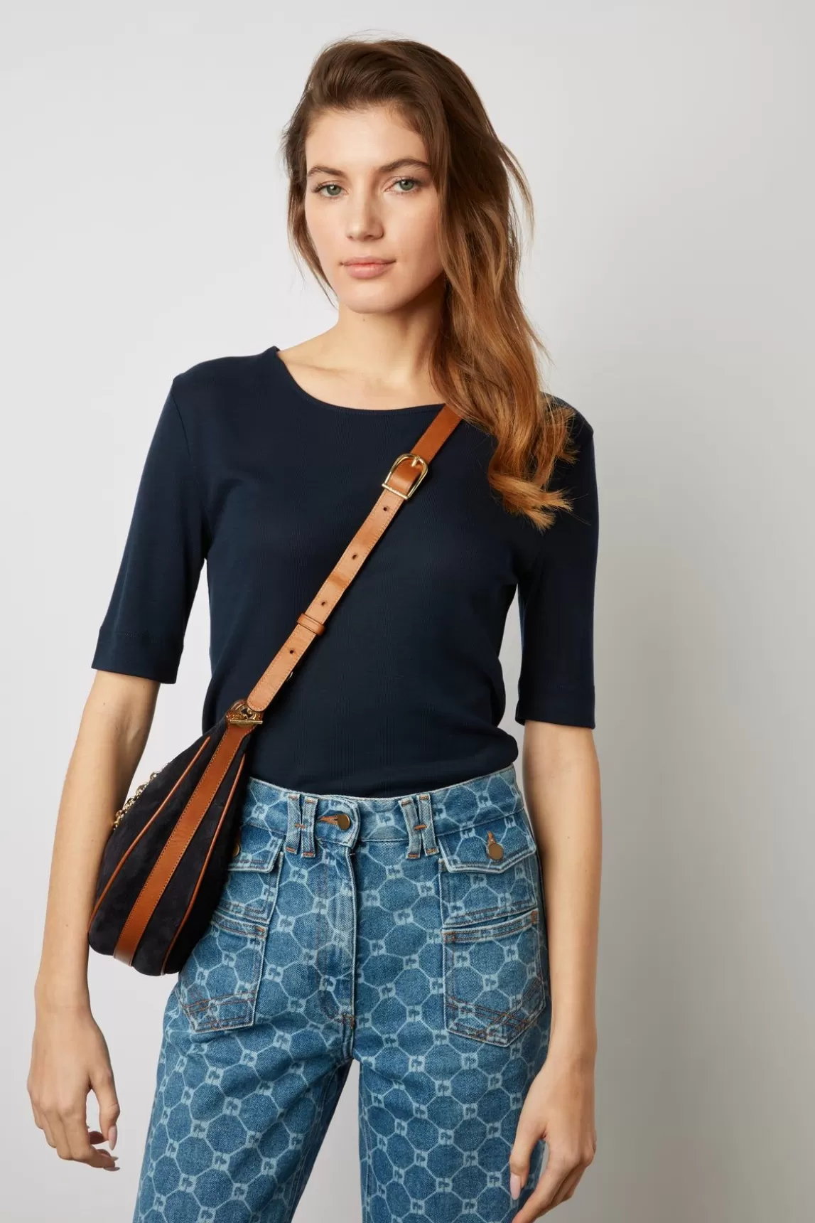 Gerard Darel Tshirt A Fines Cotes Marine - Maggie Best