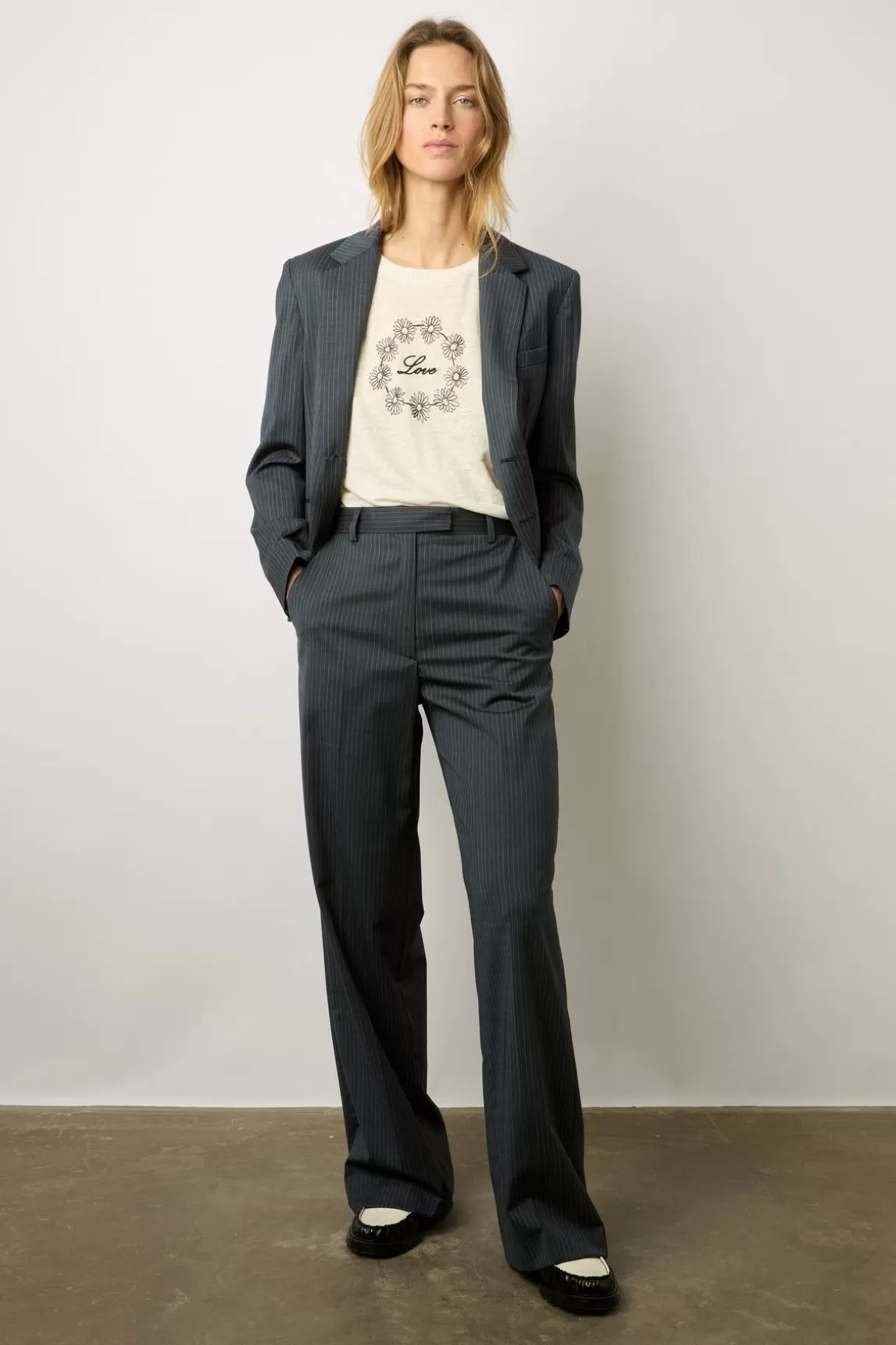 Gerard Darel Tshirt Love En Lin Ecru - Marieta Clearance