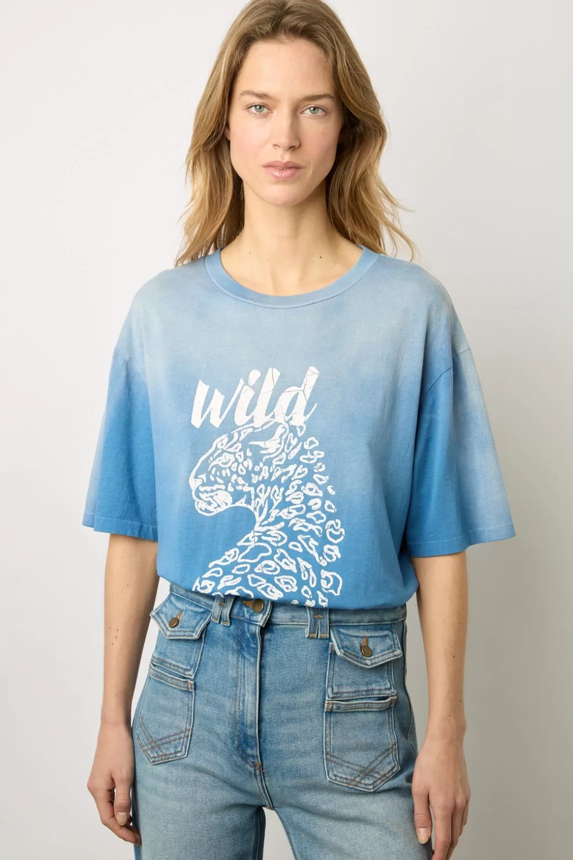 Gerard Darel Tshirt Serigraphie Indigo - Malory Fashion