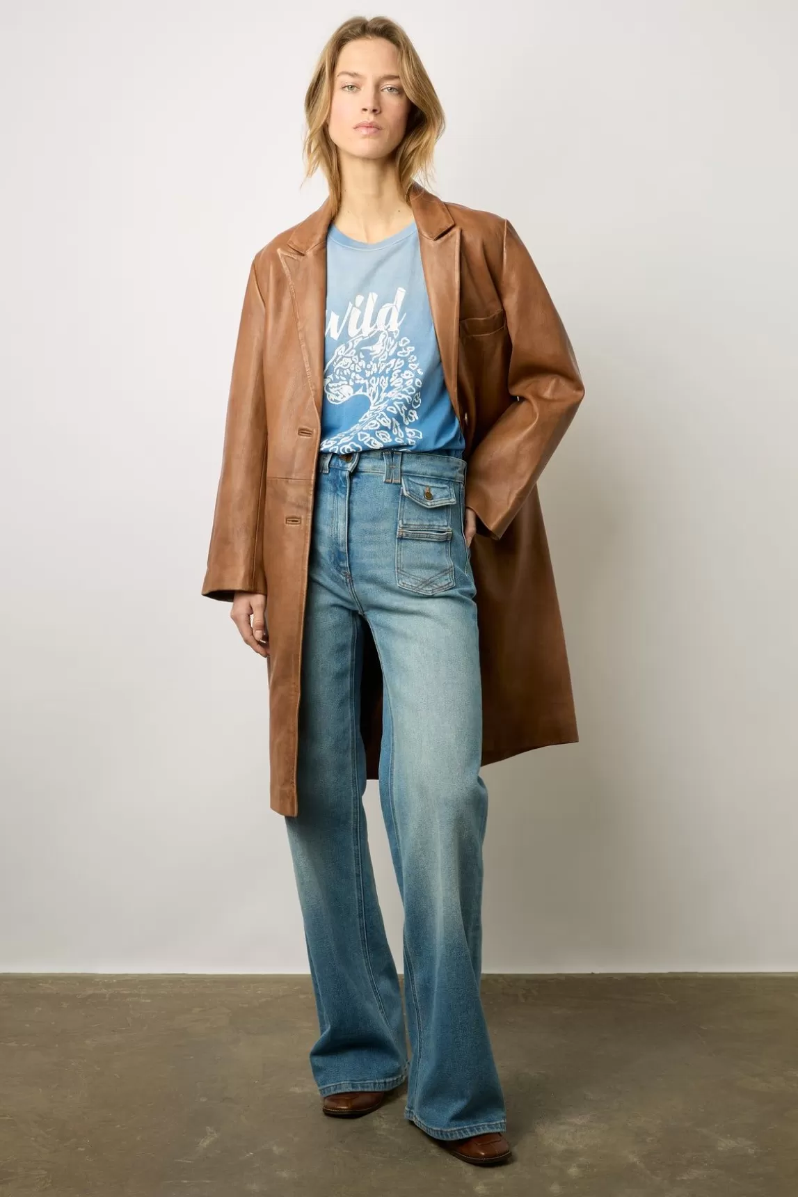 Gerard Darel Tshirt Serigraphie Indigo - Malory Fashion