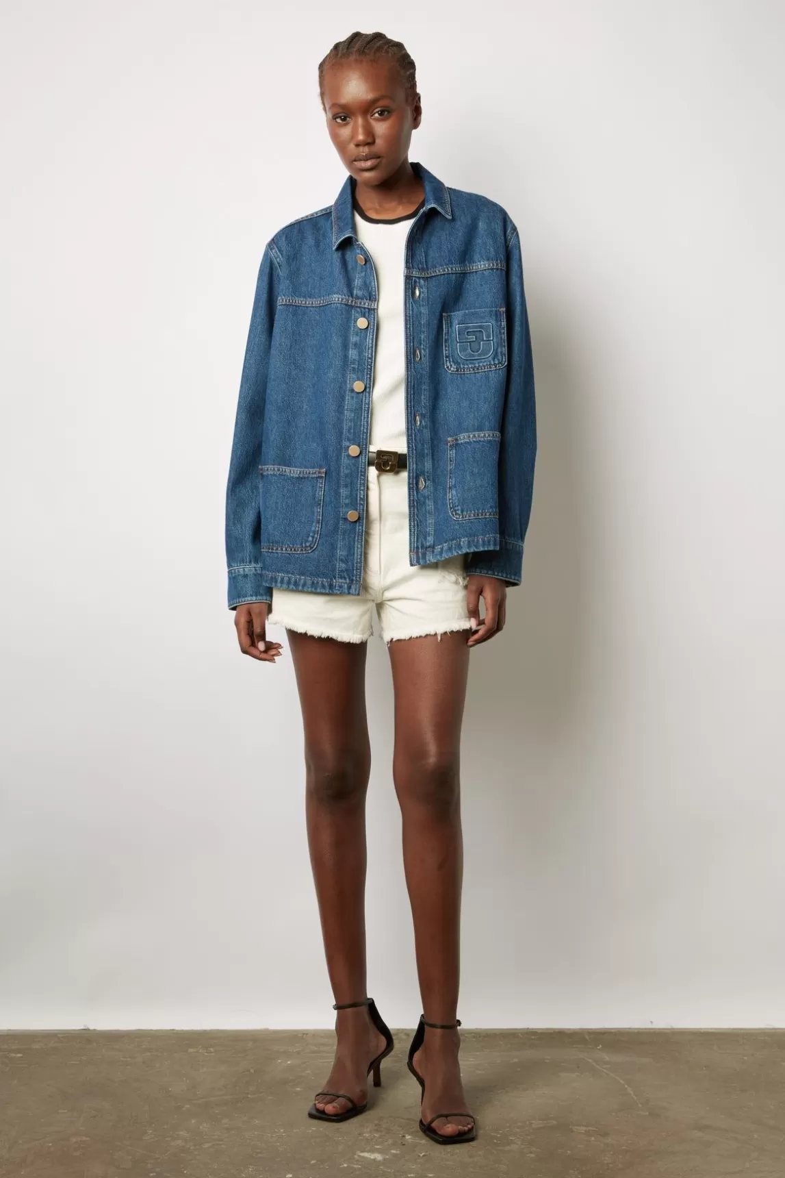 Gerard Darel Veste En Jean Brut Jeans - Bridget Best