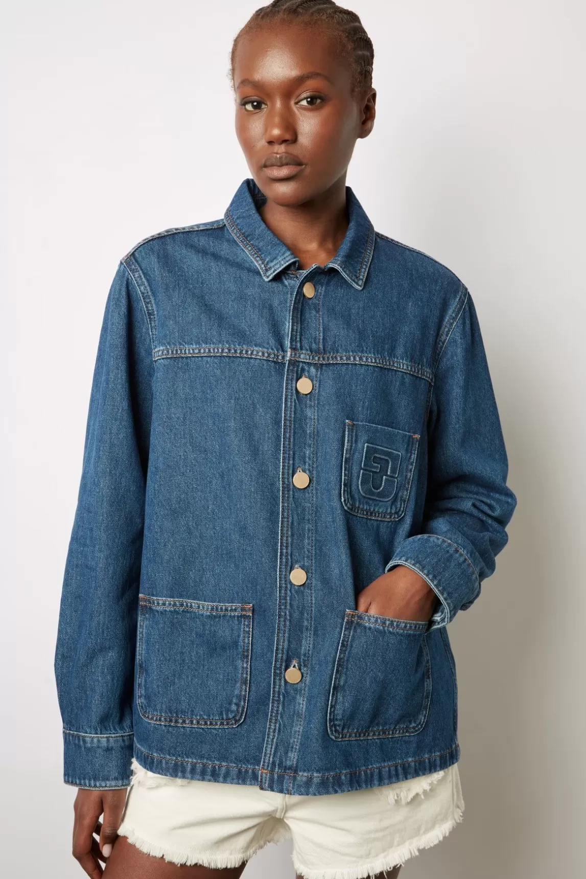 Gerard Darel Veste En Jean Brut Jeans - Bridget Best